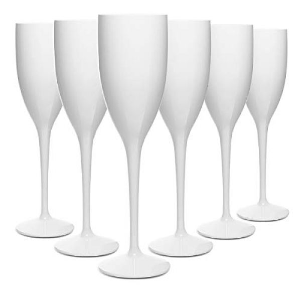 RBDRINKS weiĂes Plastik Sektglas