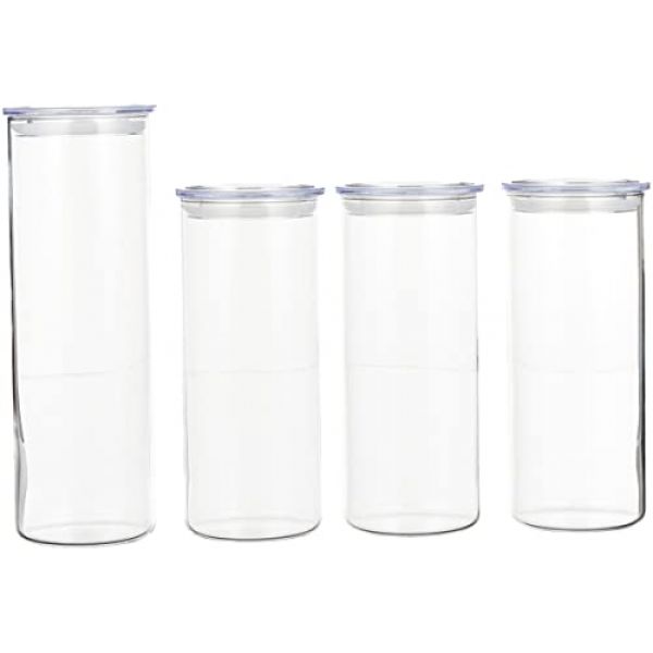 4 SIMAX Vorratsgläser mit Kunststoffdeckel von Bohemia Cristal