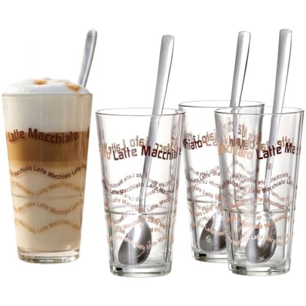 4 Ritzenhoff & Breker Latte Macchiato Gläser mit Löffeln