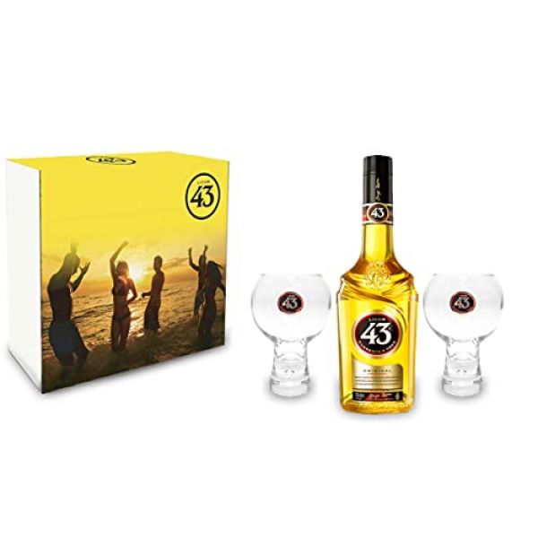 LICOR 43 Geschenkset 2 GlÀser und eine 0,7 L Flasche
