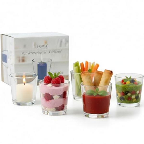 12er Set Teelichtgläser in Trichterform von Pajoma