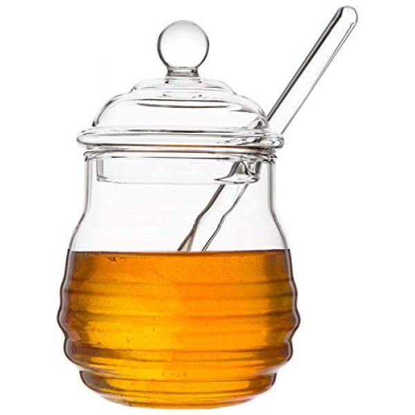 Glas-Honigtopf mit Honiglöffel von Mkouo