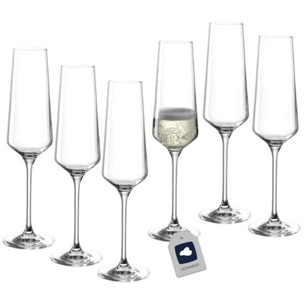 Leonardo Puccini Sektglas im 6-er Set aus Teqton-Kristallglas