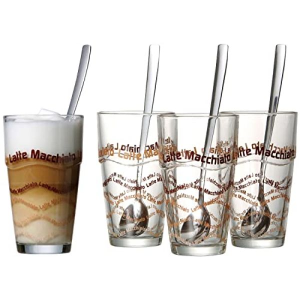 4 Ritzenhoff & Breker Latte Macchiato Gläser mit Löffeln