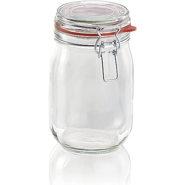 Leifheit Drahtbügelglas mit Edelstahlverschluss