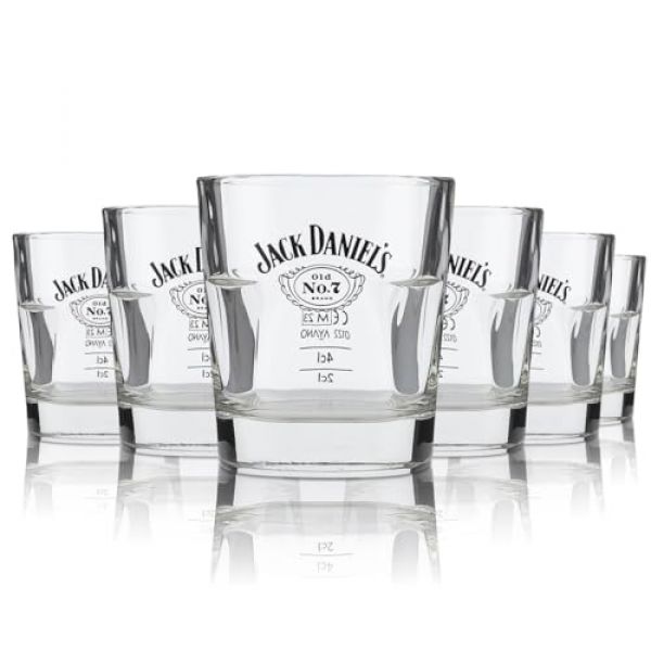 6er Pack Jack Daniels Whiskey Glas - Tumbler No. 3