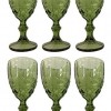 Arcoroc 250 ml Römerglas Römer Glas Kristallglas Weinglas Kelch mit grünem Fuß . 